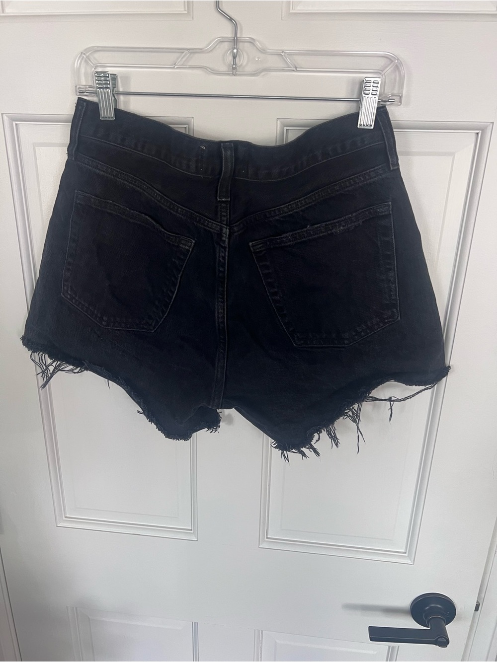 Agolde Parker Long Black Shorts - Picture 5 of 7